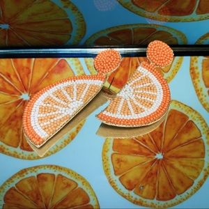 🍊 orange fruit earrings 🍊